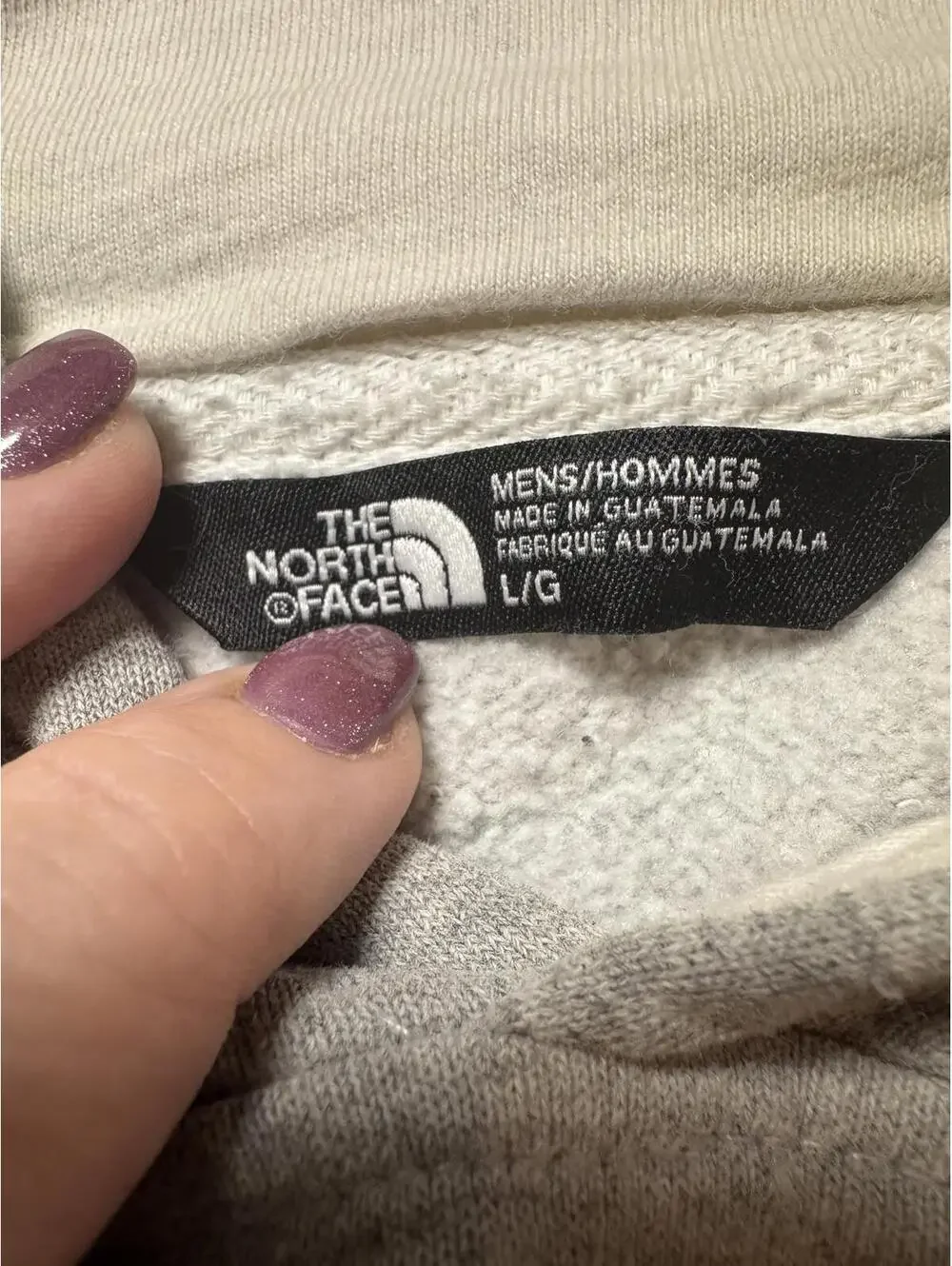 The North Face Men's Gray Hoodie Sweatshirt Large